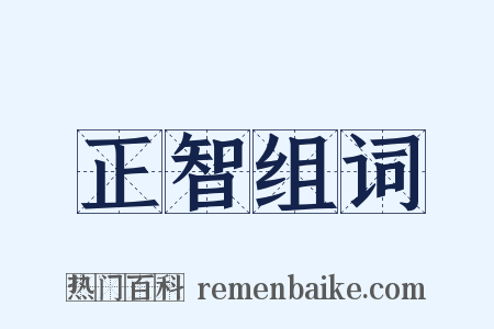 正智组词是什么意思的图片